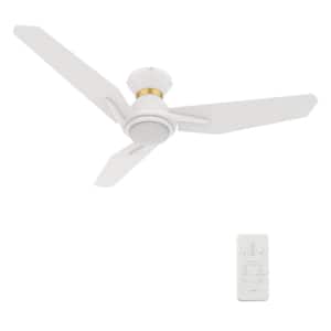 Tilbury II 52 in. Integrated LED Indoor/Outdoor White Smart Ceiling Fan with Light&Remote, Works with Alexa/Google Home