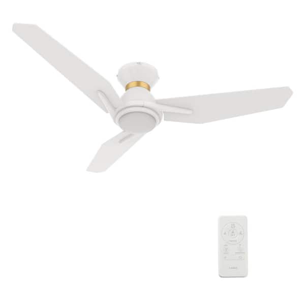 CARRO Tilbury II 52 in. Integrated LED Indoor/Outdoor White Smart Ceiling Fan with Light&Remote, Works with Alexa/Google Home