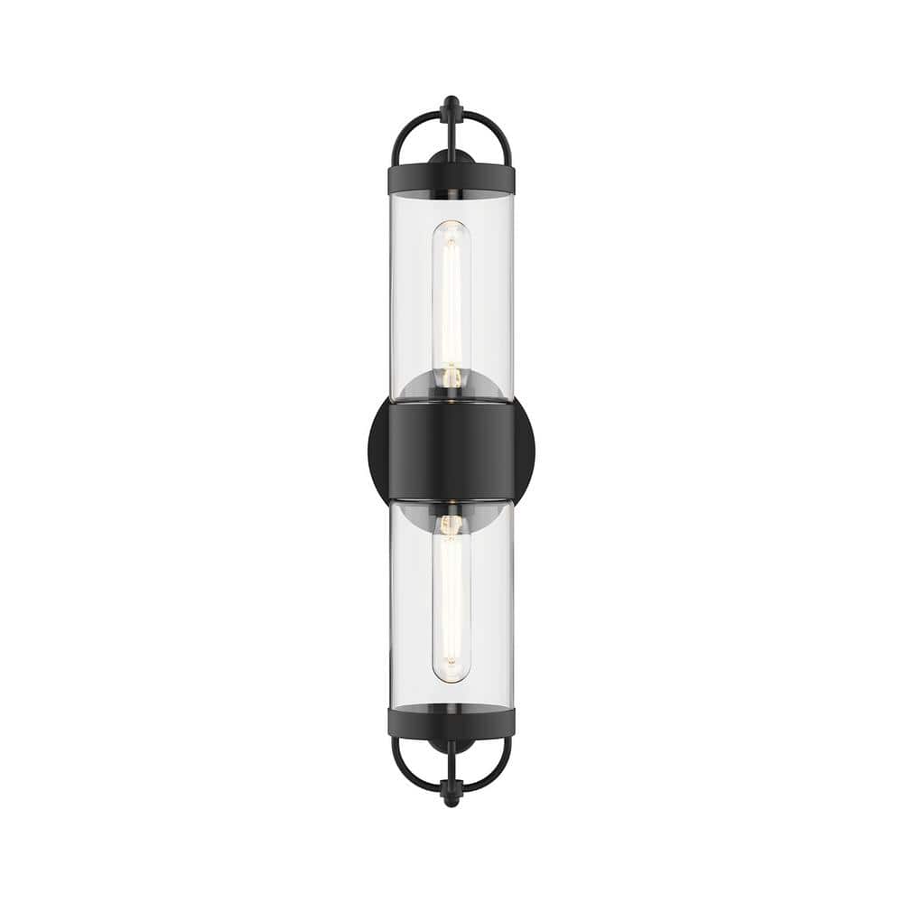 Lancaster Vintage Matte Black Outdoor Wall Sconce