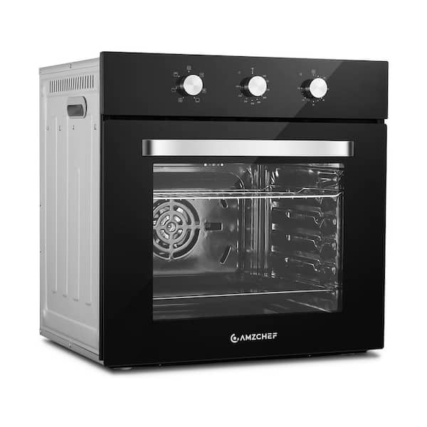 24 in. 2.72 Cu Ft. Single Electric Wall Oven with 5 Racks, Built-in Oven for Baking, Broiling & Roasting, Timer, Black