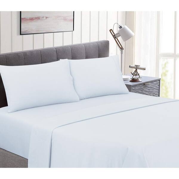 Nouvelle Home Perfectly Cotton 6-Piece White Solid Cotton Queen Sheet Set