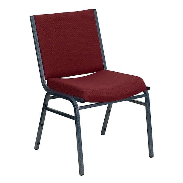 Carnegy Avenue Fabric Stackable Chair in Burgundy