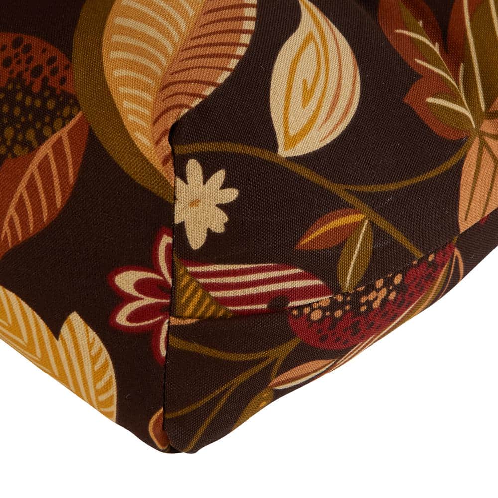 Timberland Floral 20" Square Outdoor Tufted Seat Cushions (Set of 2)