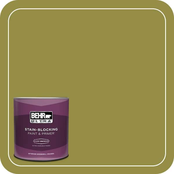 BEHR ULTRA 1 qt. #PPU9-03 Retro Avocado Extra Durable Eggshell Enamel Interior Paint & Primer