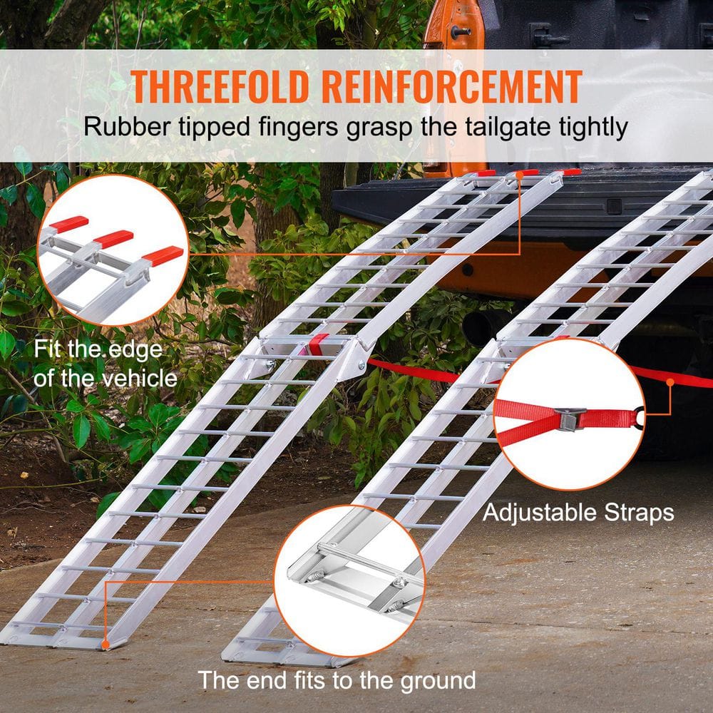 Heavy-Duty Aluminum Foldable Loading Ramps for Trucks and Trailers