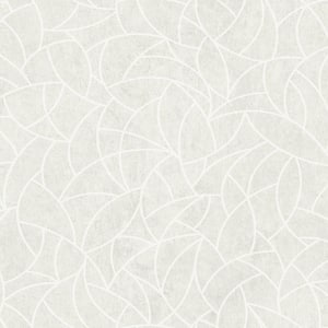 White Cream Modern Crescent Moon Peel and Stick Wallpaper