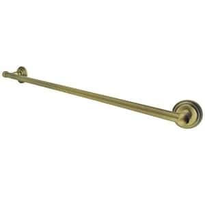 Milano 24 in. Wall Mount Towel Bar in Antique Brass