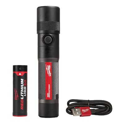 1100 Lumens LED USB Rechargeable Twist Focus Flashlight