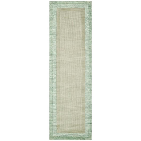 SAFAVIEH Impressions Green/Beige 2 ft. x 6 ft. Border Runner Rug