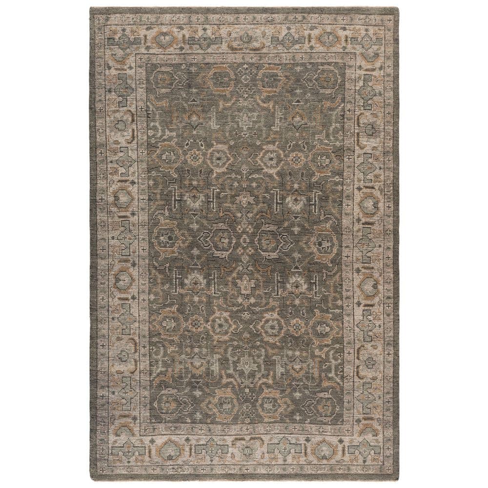 Izmir 6 ft. x 9 ft. Linen/Dusty Teal Border Distressed Area Rug price history on PriceWatchPro