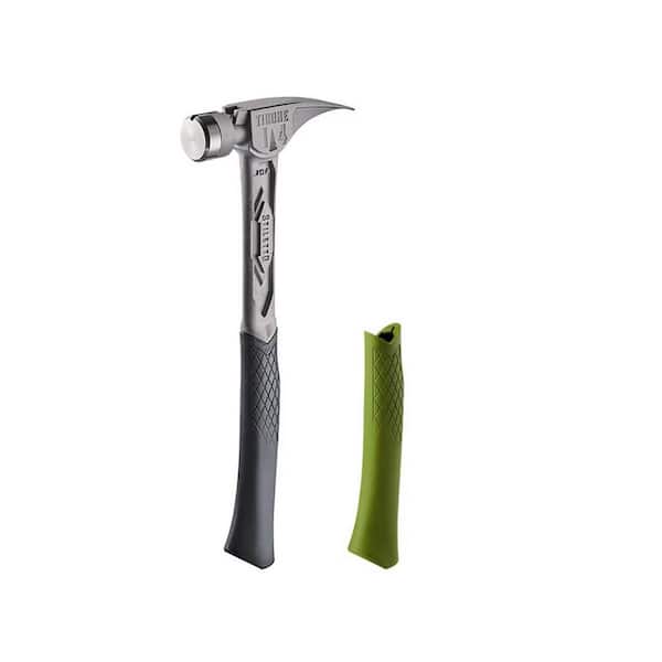 14 oz. TiBone Smooth Face with Curved Handle with Green Replacement Grip (2-Piece)