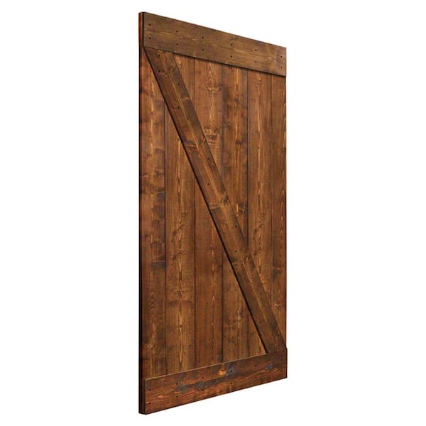 CALHOME Z Series 38 in. x 84 in. Walnut Stain Solid Knotty