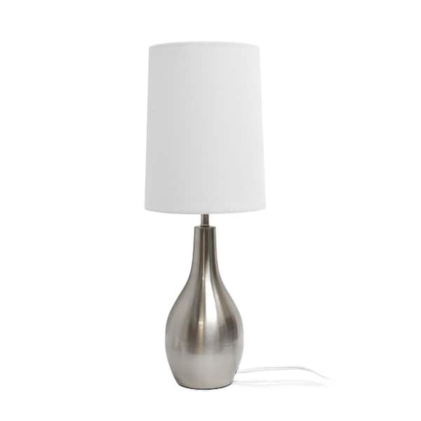 DHD stub 99 ライトグレー Simple Designs 19.5 in. 1-Light Brushed Nickel Tear Drop Table