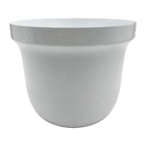 9 in. Modern Decorative Iron Pot in White