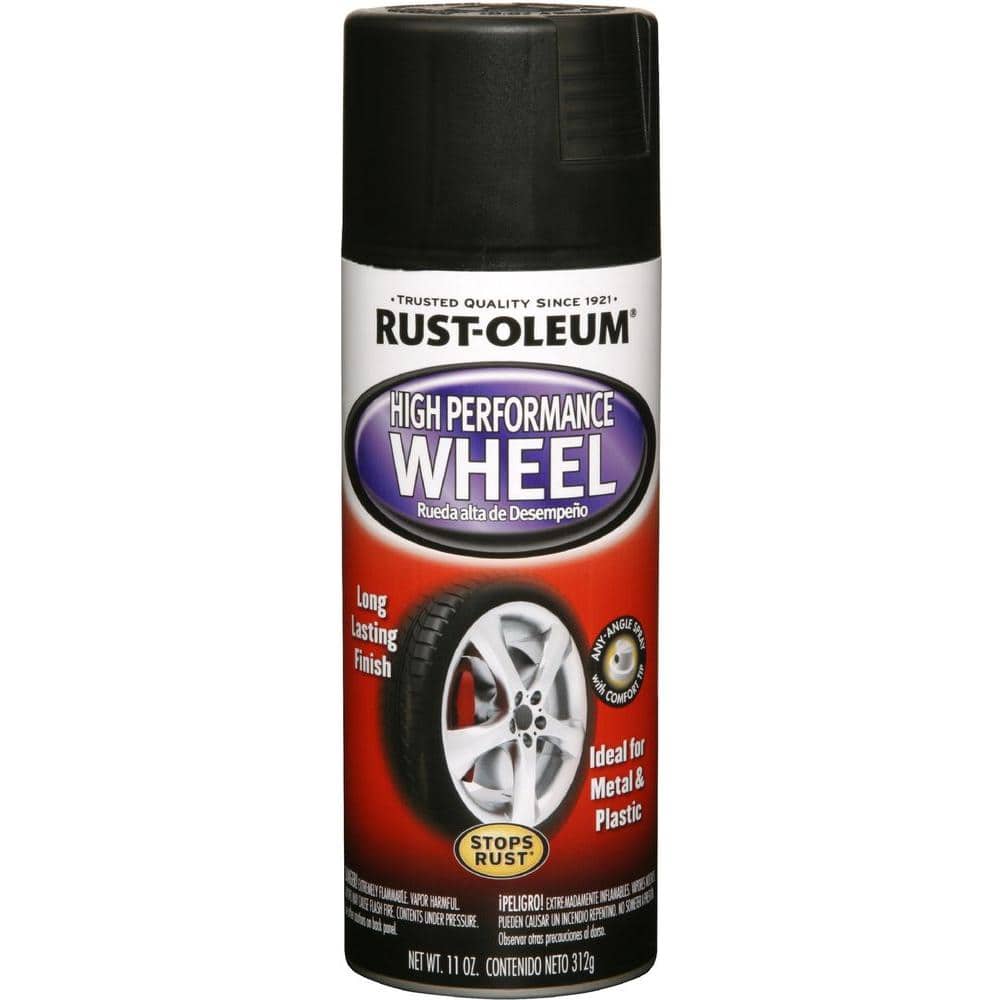 Rust-Oleum Automotive 11 oz. High Performance Matte Black Wheel Spray Paint  (6-Pack) 248928 The Home Depot