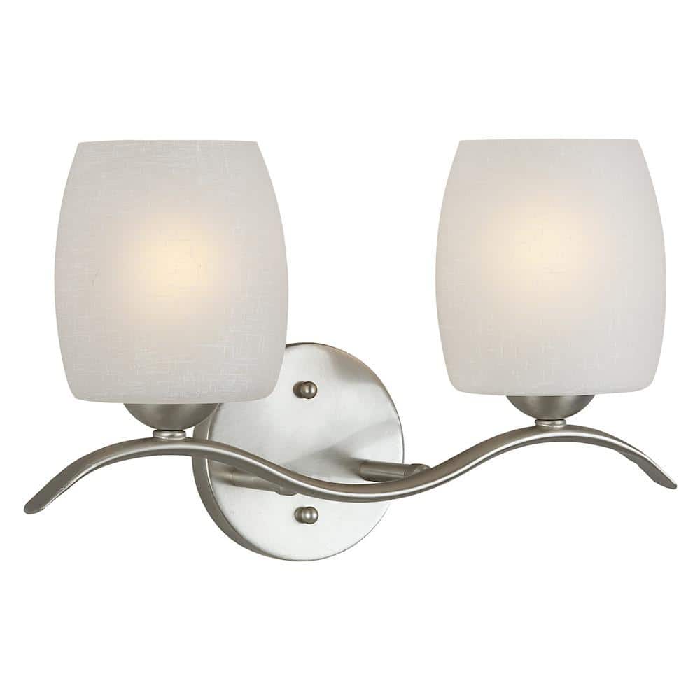 Brushed Nickel 25 x 26 x 25 Forte Lighting 2180-06-55 Chandelier with White Linen Glass Shades 