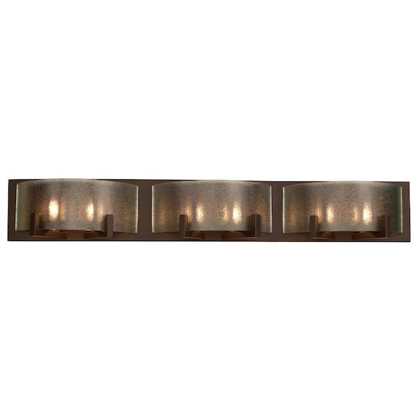 6 light bronze vanity fixture