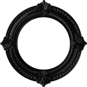 13-1/8 in. x 8 in. I.D. x 5/8 in. Benson Urethane Ceiling Medallion (Fits Canopies upto 8 in.), Black Pearl