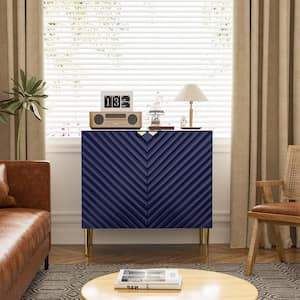 2-Door Blue Locker Accent Storage Cabinet with Tapered Support Legs