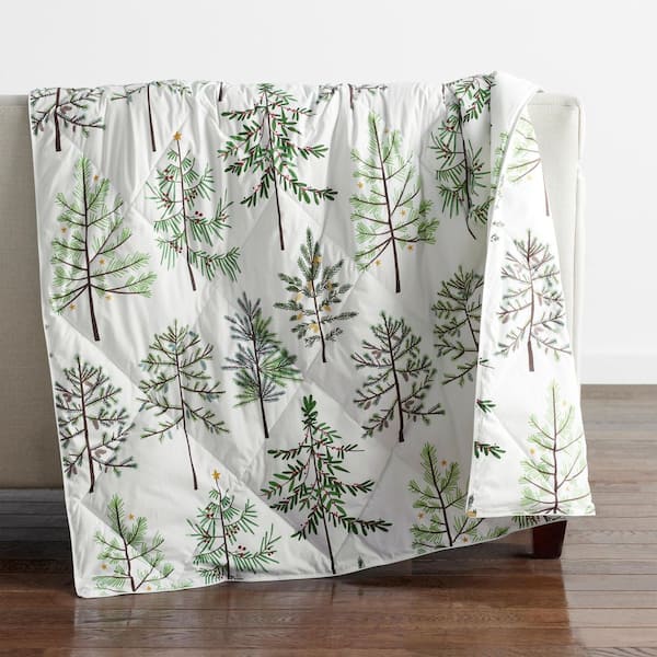 Company Essentials Loftaire Holiday White Throw Blanket