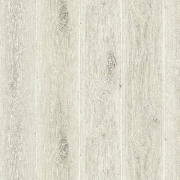 60.75 sq. ft. Neutral Cape Cod Faux Wood Unpasted Paper Wallpaper Roll