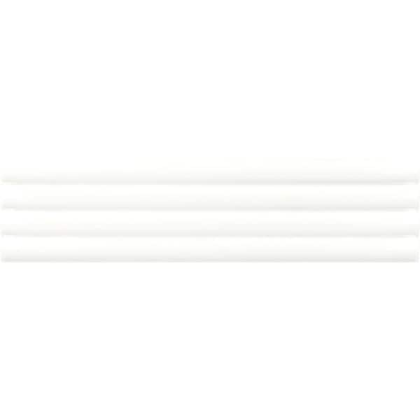 Apollo Tile Arte 1.97 in. x 7.87 in. Glossy White Ceramic Subway Deco Wall and Floor Sample Tile (0.11 Sq. ft./case) (1-pack)