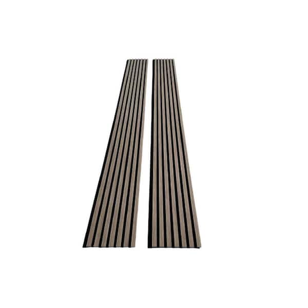 Ejoy 12.6 in. x 106 in. x 0.8 in. Acoustic Vinyl Wall Siding in Light Walnut Color (Set of 2-Piece)