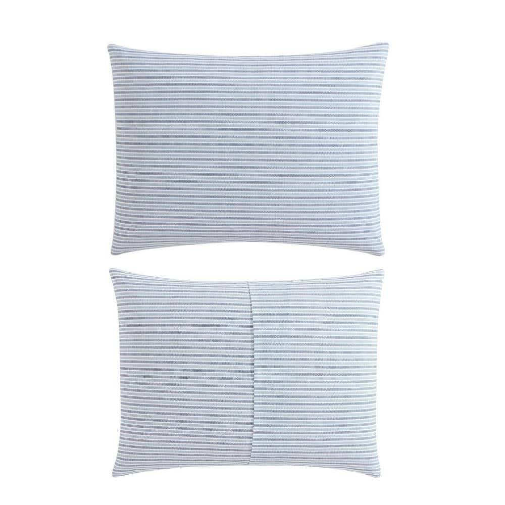 Navy Blue Cotton Full/Queen Duvet Set with Shams