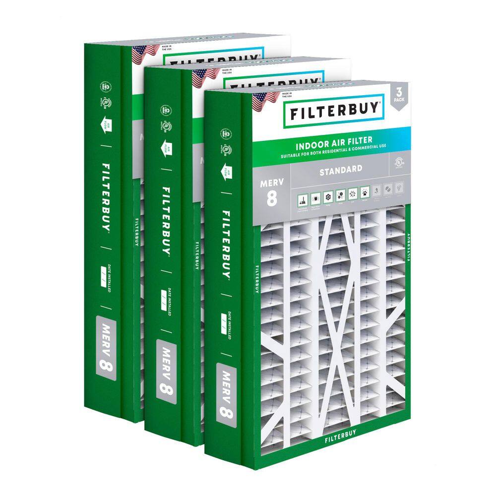 14.5 in. x 27 in. x 5 in. MERV 8 (FPR 5) Dust Defense Pleated HVAC AC Furnace Air Filters for Trane and More (3-Pack) price history on PriceWatchPro