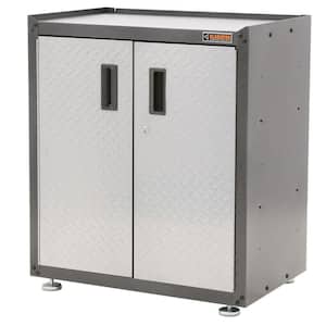 Ready-to-Assemble Steel Freestanding Garage Cabinet in Silver Tread (28 in. W x 31 in. H x 18 in. D)