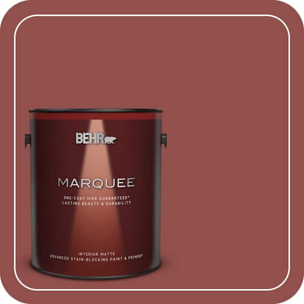 BEHR MARQUEE 1 gal. #ICC-72 Cinnabar Matte Interior Paint & Primer