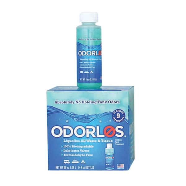 Valterra Odorlos Holding Tank Treatment - 4 oz. Bottles, Pack of 9