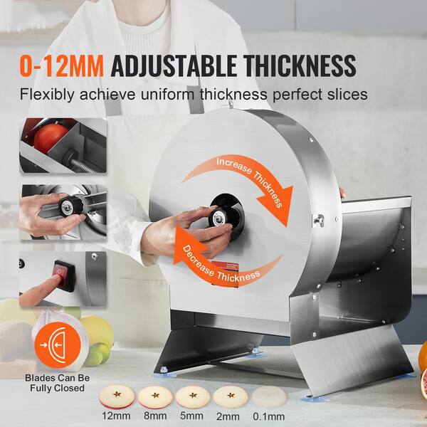 Electric Food Slicer 電動スライサー silver-vevor-food-choppers-