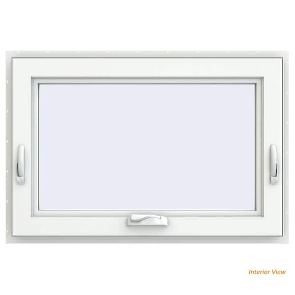 35.5 in. x 23.5 in. V-4500 Series White Vinyl Awning Window with Fiberglass Mesh Screen