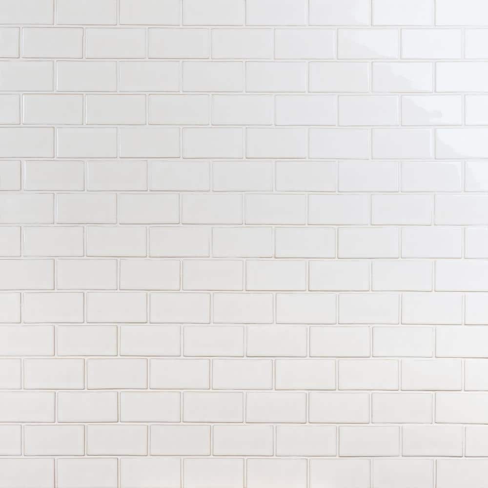 Natural White 3" x 6" Matte Glass Subway Tile