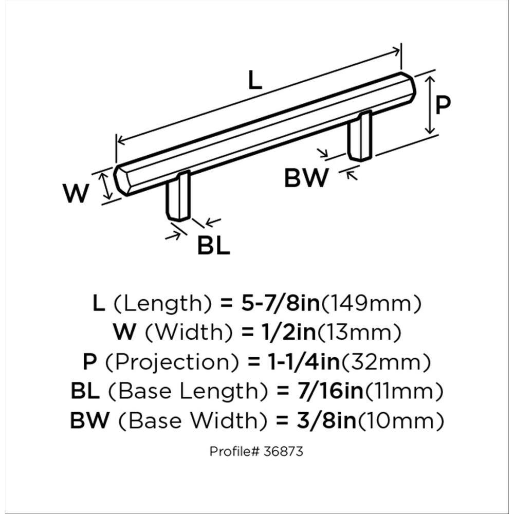 Matte Black Steel Cabinet Drawer Pull with Mounting Hardware