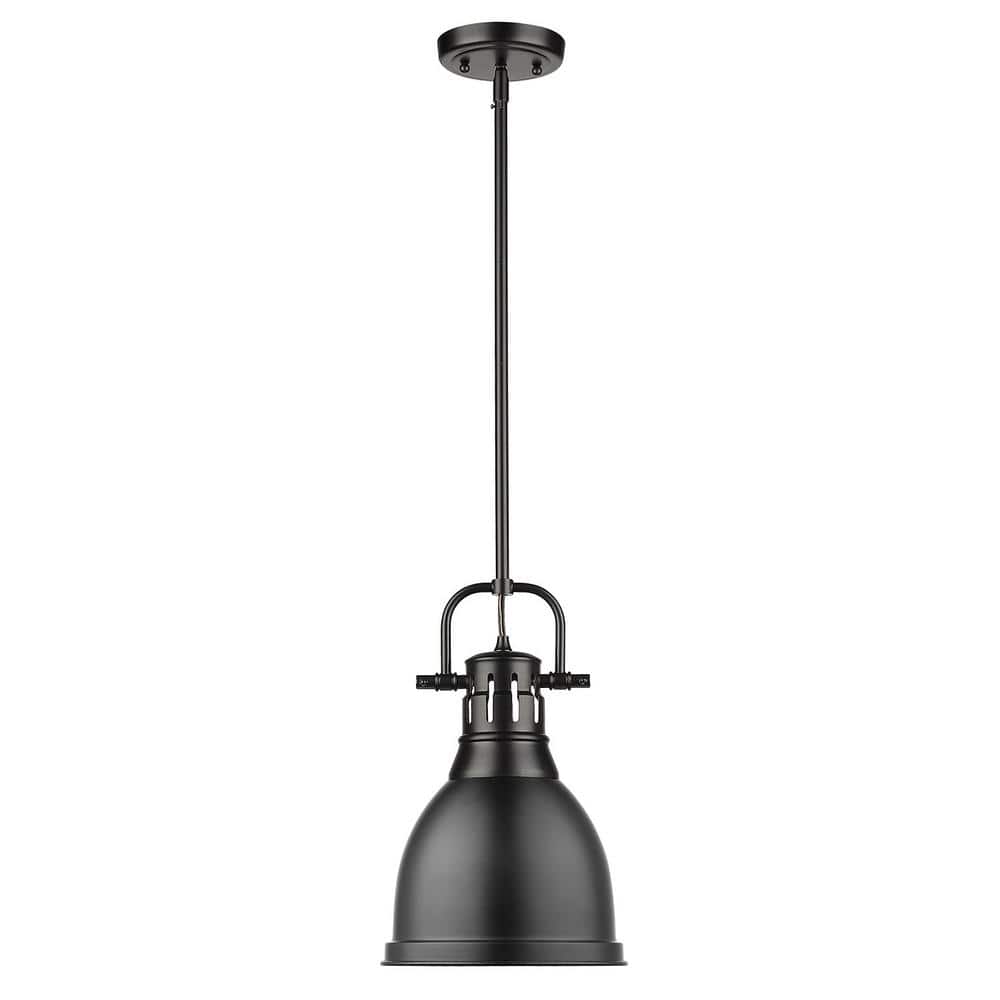 Matte Black Mini Steel Pendant Light