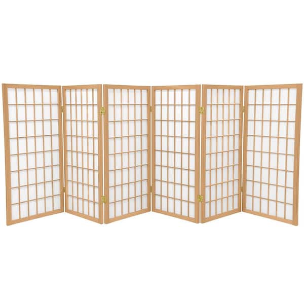 Tall Window Pane Shoji Screen White 3 Panels Oriental Furniture 5 ft