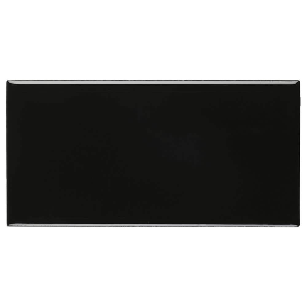 Daltile Restore 3 In X 6 In Glazed Ceramic Black Subway Tile 125 Sq Ft Case K11136mod1p4 The Home Depot