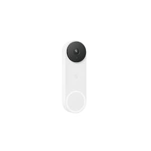 Nest Doorbell (Wired, 2nd Gen) Smart Video Doorbell Camera Snow + Chromecast with Google TV (HD) - Snow