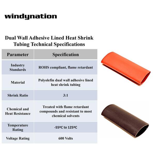 WindyNation 6-Gauge 5/16 in. Pure Copper Tin Coated Cable Lugs with Heat  Shrink (25-Pack) TC-6G-56-25PC-HS - The Home Depot