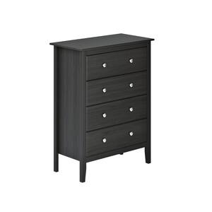 Easy Pieces 4-Drawer Black Chest of Drawers 39.37 in. H x 30 in. W x 15.47 in. D