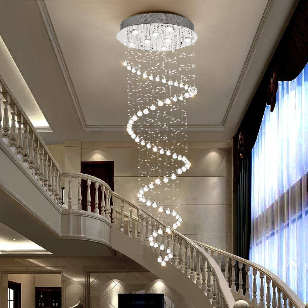 crystal long chandelier