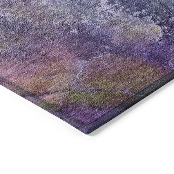 Chantille Machine Washable Indoor/Outdoor Abstract ACN2308 Purple 5 ft. x 7 ft. 6 in. Area Rug
