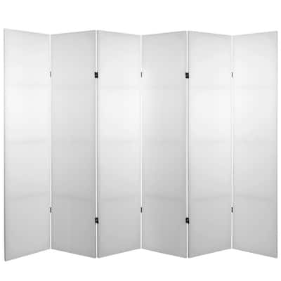 6 ft. White 6-Panel Blank Canvas Room Divider