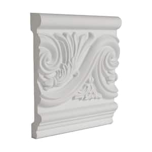 7-1/16 in. x 1 in. x 6 in. Long Leaf Scroll Polyurethane Frieze Panel Moulding Sample