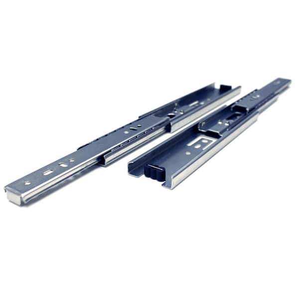 2 Pair Drawer Slides HM 8 inch 3 Section Ball Bearing Side Mounted Drawer Slider for Cabinet Kitchen 