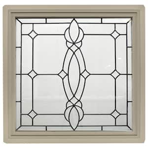23.5 in. x 23.5 in. Tan Craftsman Black Caming Replacement Frame Fixed Picture Window