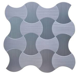 12 in. x 12 in. Peel and Stick Metal Mosaic Wall Tile (6 sq. ft. / case)