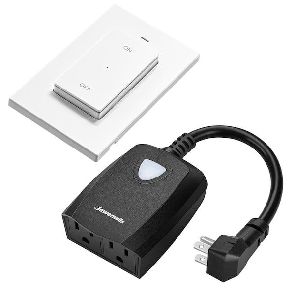 DEWENWILS Outdoor Wireless Remote Control Outlet, Wall/Portable Light Switch